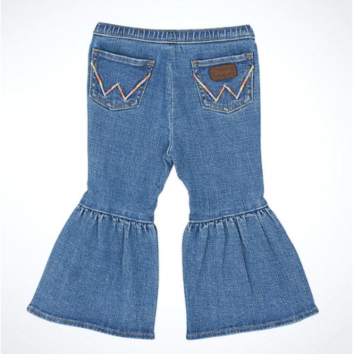 Little Girl's Ruffle Leg Flare Jean