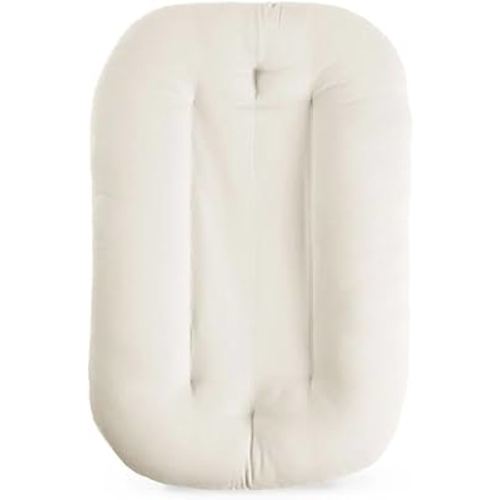 Baby Lounger for Newborn, Bionic Design Baby Lounger, Soft Organic Cotton Breathable Lounger for Infants 0-18 Months (White)