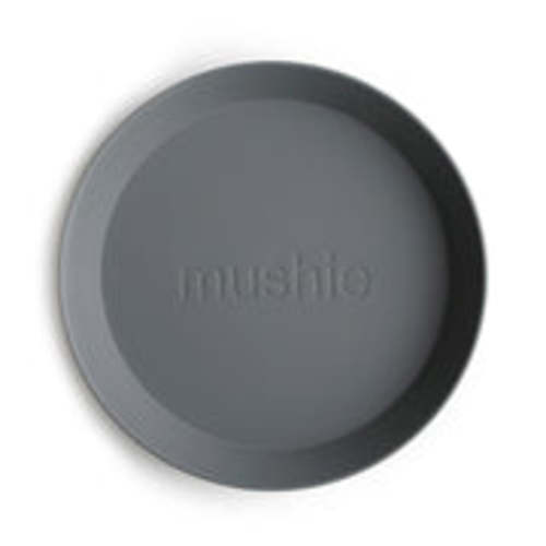 Mushie Baby Round Dinnerware Plates, Set of 2