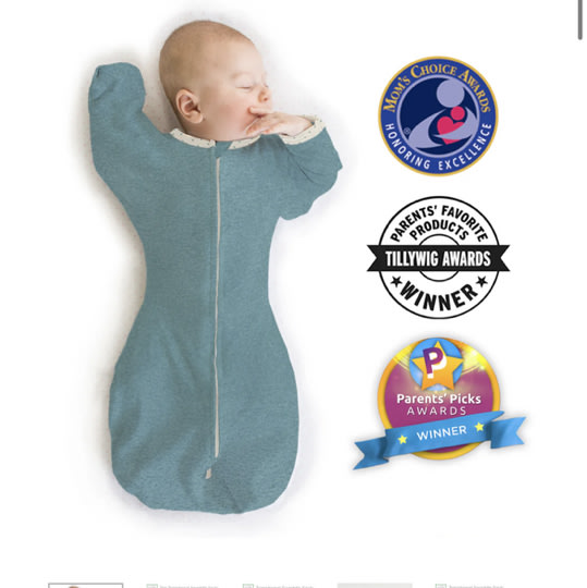 Transitional Swaddle Sack - Arms Up 1/2-Length Sleeves & Mitten Cuffs, – SwaddleDesigns