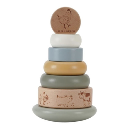 Little Farm Stackable Rings | Little Dutch | TOCTOC Kids Store