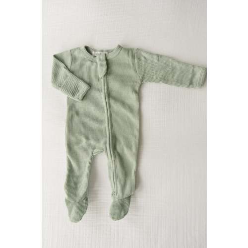 Organic Waffle Knit Footie – Bella Berry Designs (3-6M)