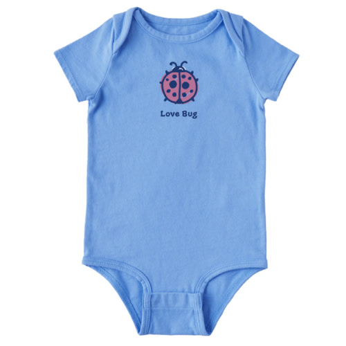 Infant Love Bug Ladybug Short Sleeve Crusher Baby Bodysuit | Shop Life is Good