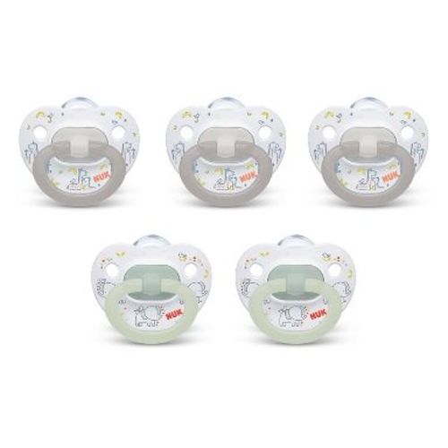 NUK Classic Pacifiers Value Pack 0-6 Months - Neutral - 5pk