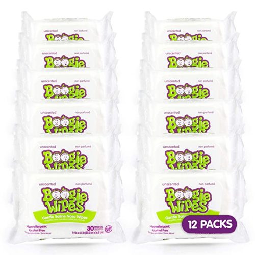 Baby Wipes Unscented by Boogie Wipes, Wet Wipes for Face, Hand, Body & Nose, Made with Vitamin E, Aloe, Chamomile and Natural Saline, 180 Count-30 Count (Pack of 6)