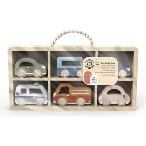 Car Display case w/ 6 vehicles - Speedy Monkey | Maisonette