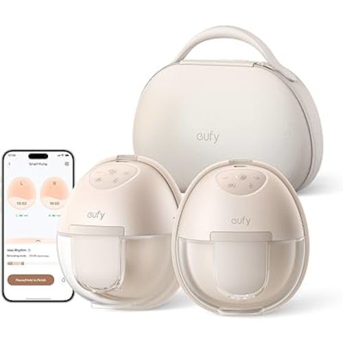 Amazon.com : eufy Wearable Breast Pump S1 Pro, Electric Hands-Free Breast Pump with Heating Technology, Portable Charging Case, App-Controlled Smart Rhythm, Hospital-Grade Suction, Leak-Proof and Ultra-Quiet : Baby