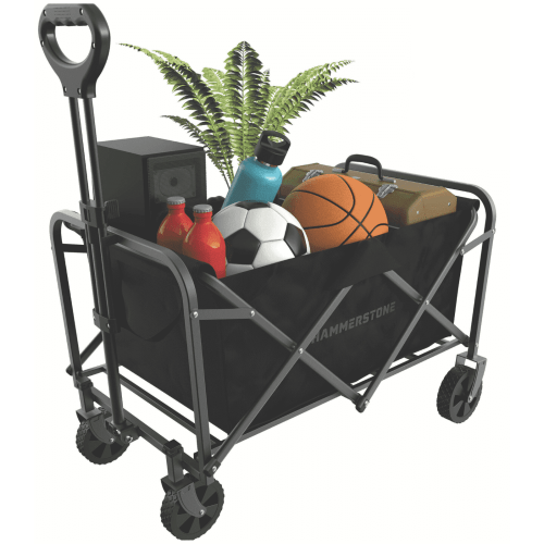Tzumi Foldable Wagon, 220lbs. Weight Capacity Folding Heavy-Duty Utility Wagon