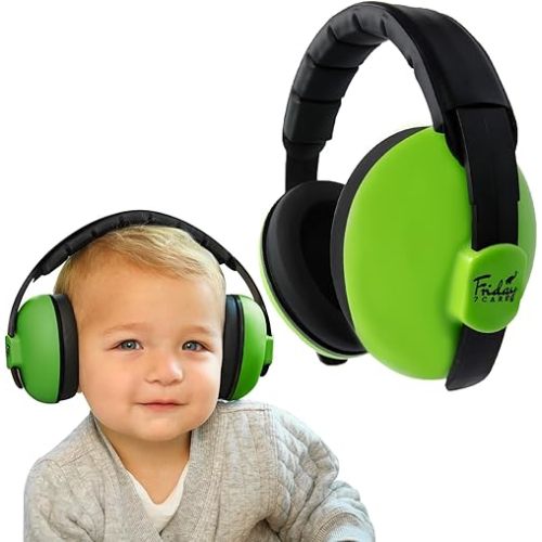 Baby Ear Protection Noise Cancelling Headphones for Ages 0-24 Months, Green
