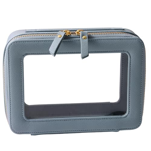 SANHECUN Toiletry bag waterproof cosmetic organizer with handle lagre opening for travelling