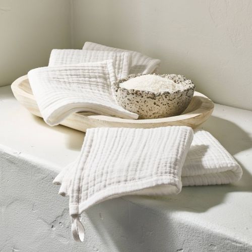 5pk Organic Gauze Washcloth Set Neutrals - Casaluna™