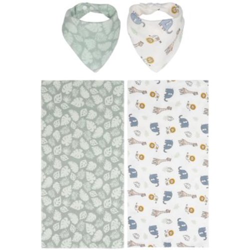 Trend Lab Tanzania Bib and Burp Cloth Set