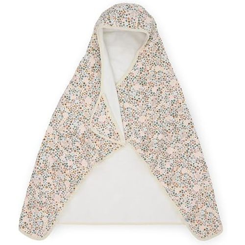 Little Unicorn Hooded Bath Towel | Absorbent Cotton & Terry Blend | Larger Size for Baby & Toddlers, 1-6 Years (Pressed Petals)