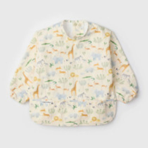 Loulou Lollipop Long Sleeve Bib - Safari Jungle