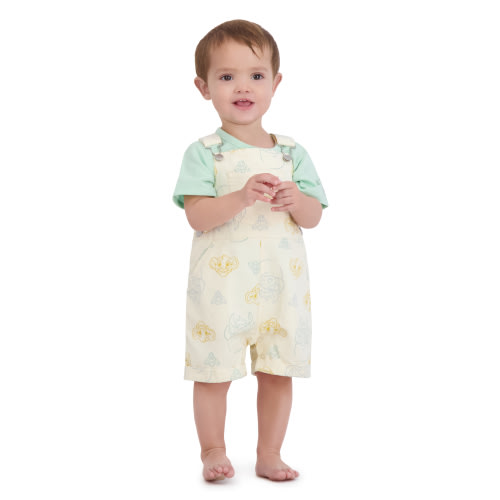 Disney Lion King Baby Boy 2 piece Shortall Set, Sizes 0/3 Months-24 Months