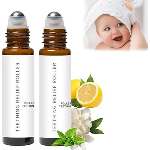2PCS Velaria Teething Roller, Velaria Teething Oil, Natural Pain Relief Roller, Teething Roller All Natural, Baby Teething Oil Roller,Natural Pain Relief Roller for Babies