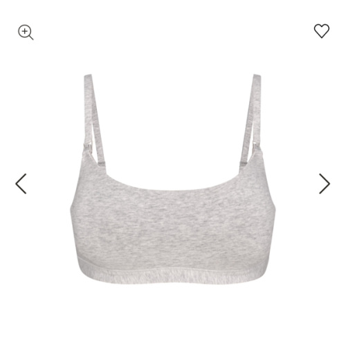 COTTON JERSEY MATERNITY NURSING SCOOP BRALETTE | LIGHT HEATHER GREY