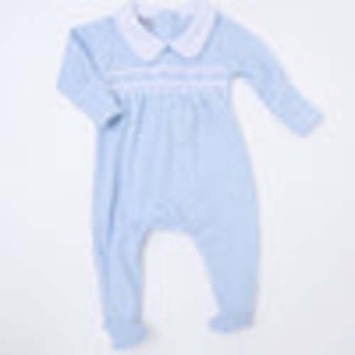Magnolia Baby Boy Hudson Smocked Footie - Light Blue