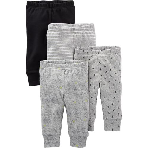 Simple 0-3 M- Joys by Carter's Baby 4-Pack Neutral Pant