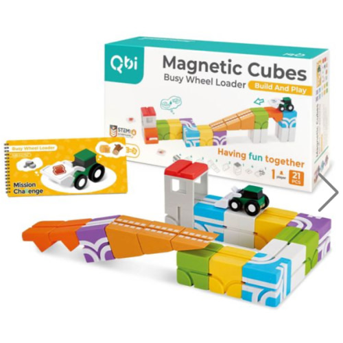 QBI Magnetic Bulldozer Track STEM Blocks Set