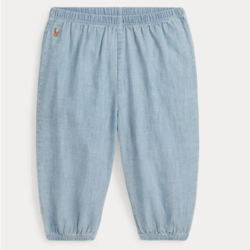 Indigo Cotton Chambray Pant