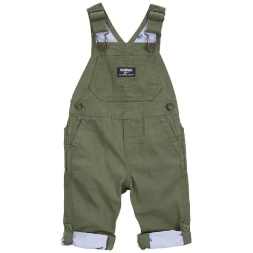 Baby Solid Canvas Overalls - Green - OshKosh | Carter's