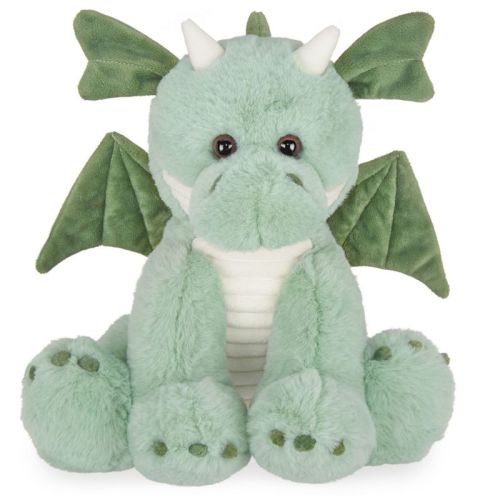 Bearington Burnie Plush Dragon Stuffed Animal With Ultra-soft Green Fur, 10.5"