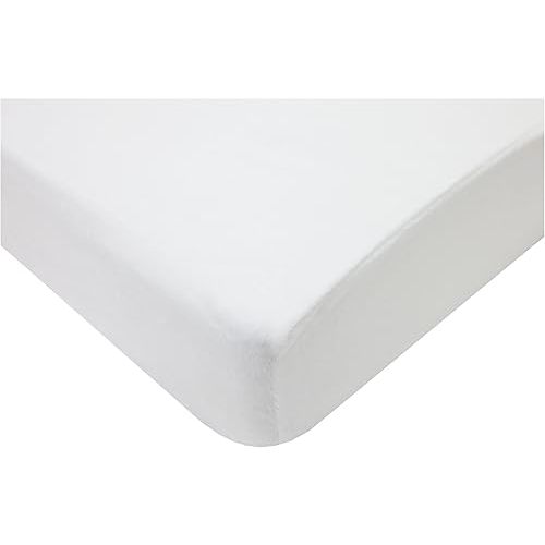American Baby Company Heavenly Soft Chenille Fitted Crib Sheet 28" x 52", Warm and Cozy Neutral Chenille Sheet, White, for Boys and Girls, Fits Crib and Toddler Bed mattresses