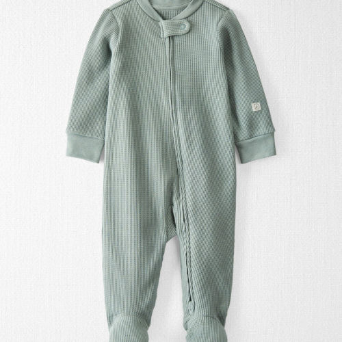 Sage Pond Baby Waffle Knit Sleeper Pyjamas Made with Organic Cotton | Carter’s Oshkosh Canada
