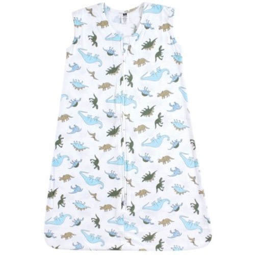Hudson Baby Infant Boy Cotton Sleeveless Wearable Sleeping Bag, Sack, Blanket, Dinosaurs, 0-6 Months