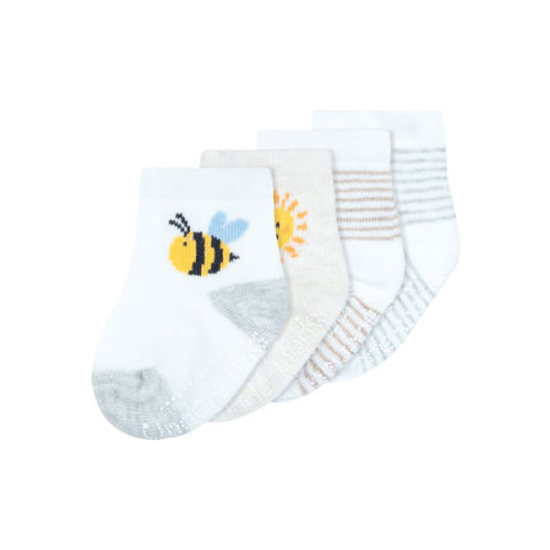 White Print Baby Socks 4 Pack | Best&Less™ Online