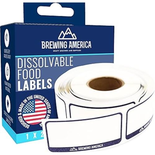 Dissolvable Food Labels for Food Containers - Made in USA - Great for Food Prep, Pantry, Canning, Freezer, Mason Jar Storage, Bottles and Rotation– No Scrubbing, No Residue - Old Glory Blue
