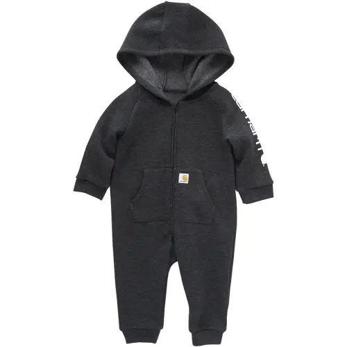 Carhartt baby-boys Long-sleeve Hooded Zip-up Footless Jumpsuit One-piece Hoodie
