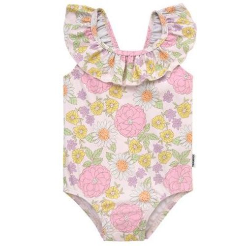Gerber Baby Girls' One-piece Swimsuit - Retro Floral - 0-3 Months