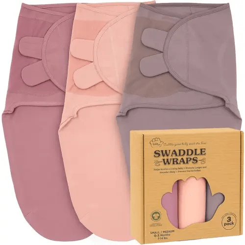 Bublo Baby Newborn Swaddles 0–3 Months – GOTS Certified Organic Cotton Baby Swaddle Blankets, Soft Breathable Infant Swaddle for Newborn Boys & Girls (3-Pack)