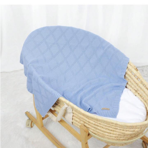 1pc Comfortable And Simple Knitted Baby Blanket, All Seasons
