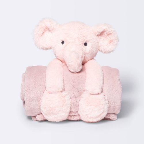 Plush Blanket With Soft Toy - Cloud Island™ Pink Elephant