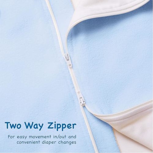Baby Merlin's Magic Dreamsack - Microfleece Wearable Blanket Baby Sleep Sack - Transition Sleep Sack for 6-12 Months Babies - Promotes Restful Sleep and Liberty of Movement - Blue