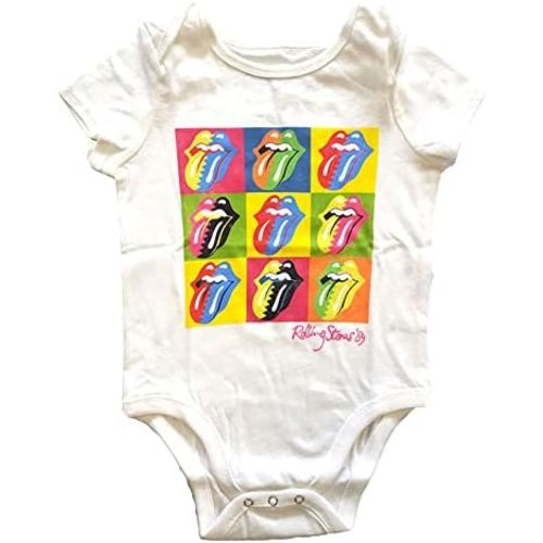 Baby Grow Two Tone Tongues Official White 0 to 24 Months