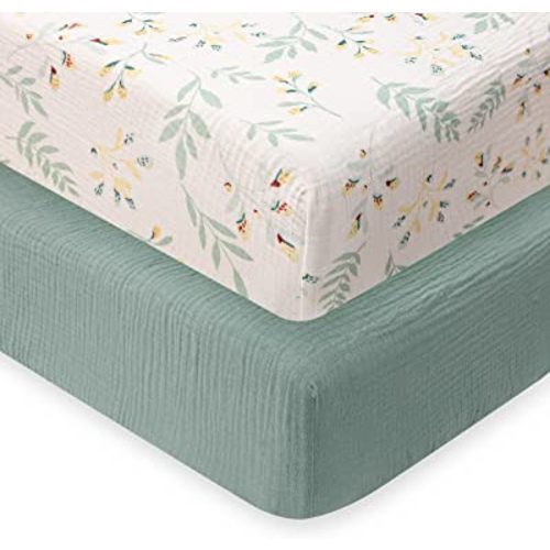 Muslin Crib Sheets, 2 Pack