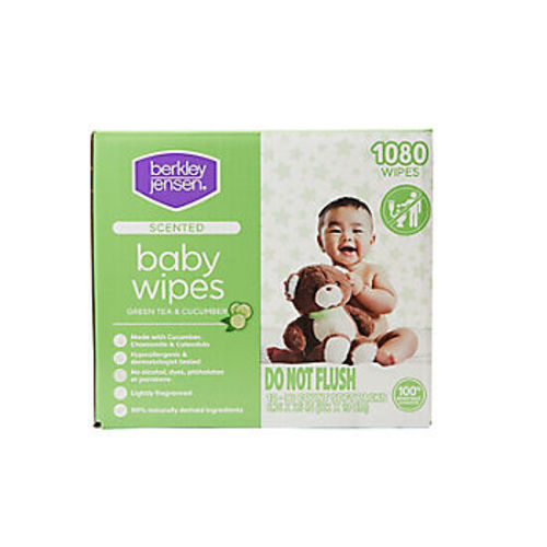 Berkley Jensen Green Tea & Cucumber Scented Baby Wipes, 1080 ct.
