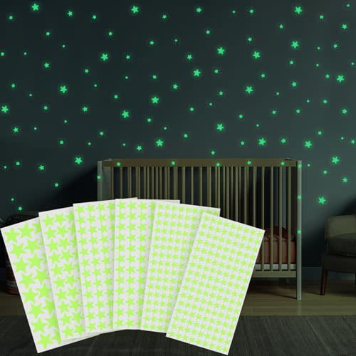 Glow in the Dark Stars Stickers - 514pcs 3D Room Wall Decor - Ceiling Stars & Wall Decals for Kids Bedding Room or Party Birthday Gift