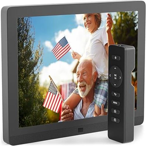 Pix-Star 10'' WiFi Digital Picture Frame HD mat | Free Cloud Storage | US Brand with customer service | Share Videos and Photos instantly | iPhone and Android App | Custom email adress | USB - SD card