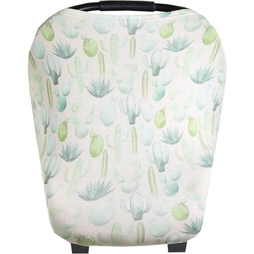 Baby Car Seat Cover Canopy and Nursing Cover Multi-Use Stretchy 5 in 1 Gift Desert by Copper Pearl