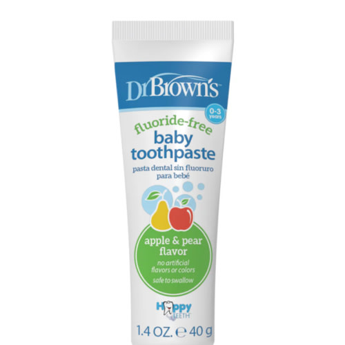 Dr. Brown’s™ Fluoride-Free Baby Toothpaste, Apple Pear, 1.4oz/40g, 1-Pack