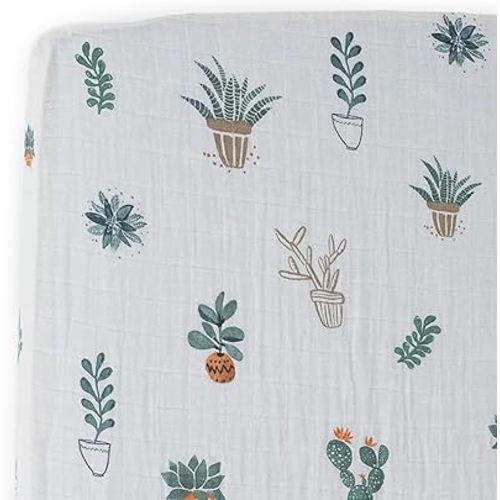 Little Unicorn Cotton Muslin Fitted Sheet - Prickle Pots yobio