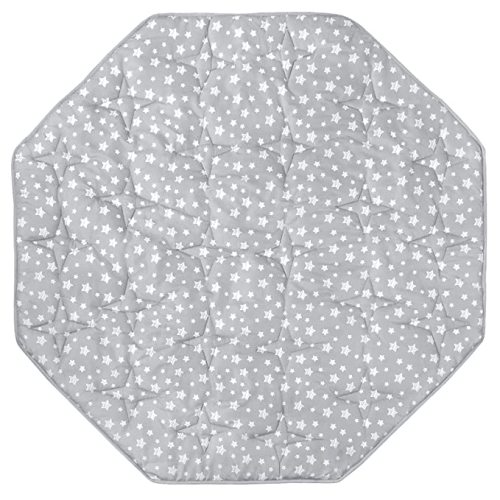 Octagon Playpen Mat Grey, Non Slip 8 Panel Playpen Mattress Mat Fits Regalo Extra Large Play Yard and hiccapop XL 69" Baby Playpen, Grey Star Octagon Playard Pad