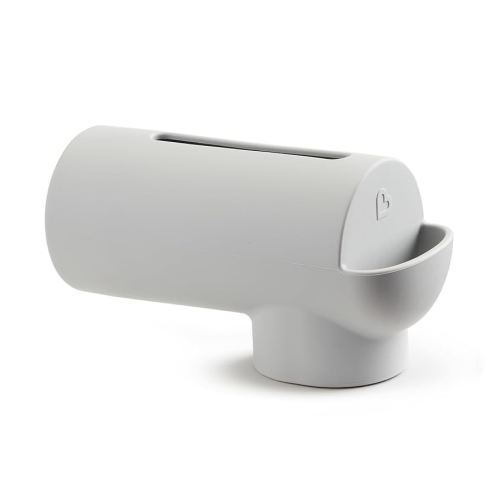 Munchkin® Soft Spot™ Bath Spout Cover for Baby, Bathtub Guard with Built-in Bubble Bath Dispenser, Silicone, Grey