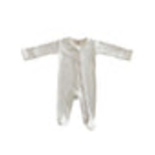 Ivory / Organic Ribbed Zip Footie – SpearmintLOVE