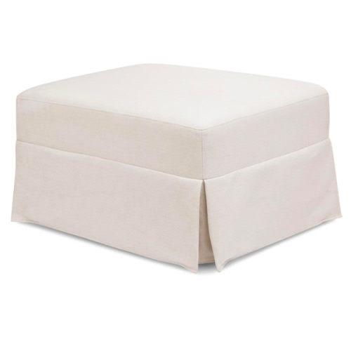 Namesake Crawford Modern White Eco-Performance Pillowback Comfort Swivel Glider
